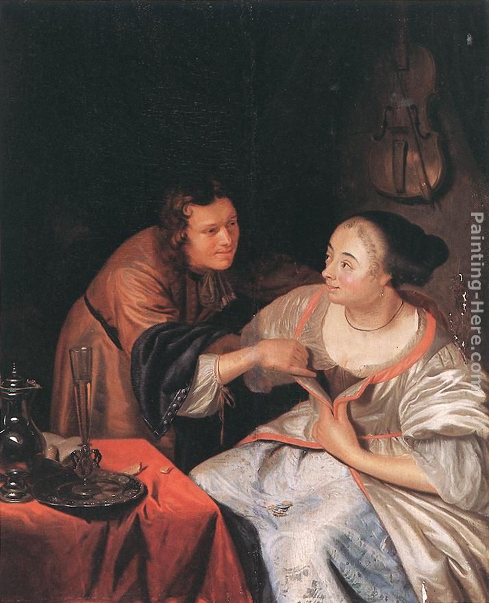 Carousing Couple painting - Frans van Mieris Carousing Couple art painting